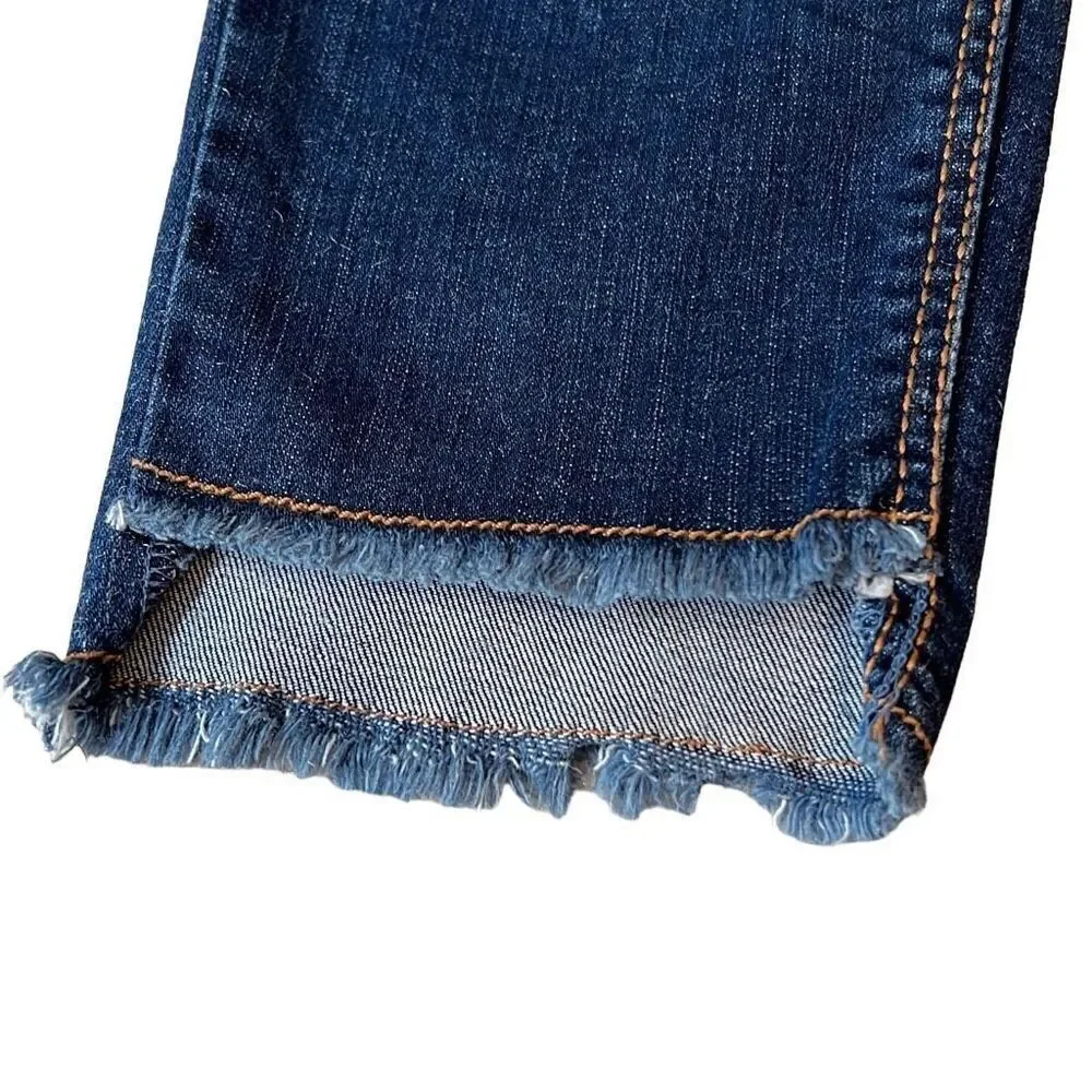 United Colors Of Benetton Women's Blue Distressed Casual Straight Jeans Size 27